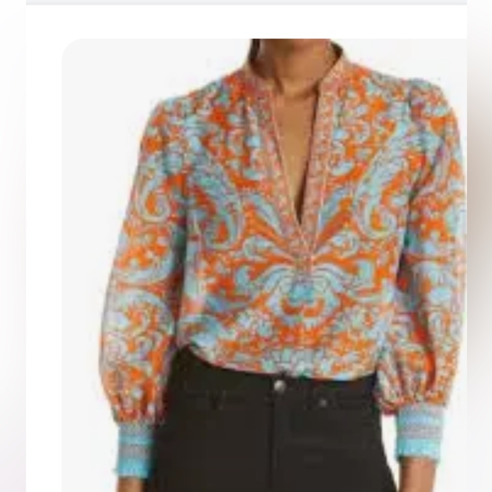 Alice and Olivia cotton and silk blouse